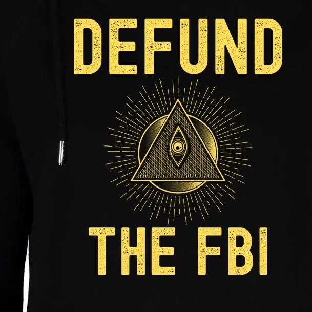 Defund The FBI Conservative Womens Funnel Neck Pullover Hood