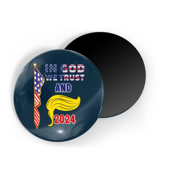 Donald Trump For President 2024 American Flag Magnet