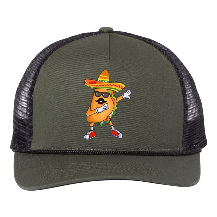 Dabbing Taco Funny Cinco de Mayo Mexican party Classic Retro Rope Trucker Hat Cap