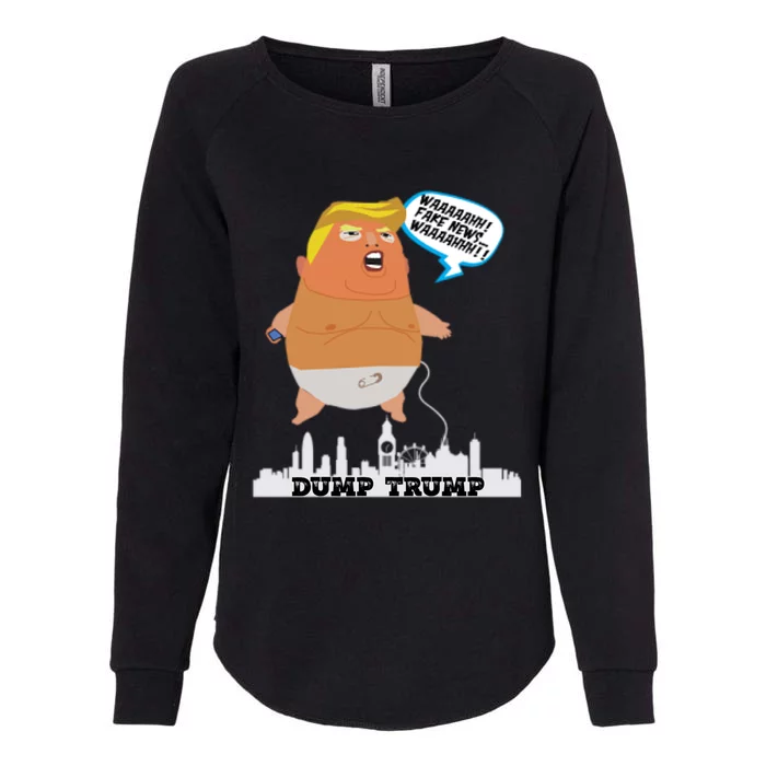 Dump Trump Fake News Gift Womens California Wash Sweatshirt