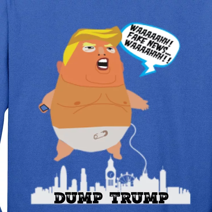 Dump Trump Fake News Gift Tall Long Sleeve T-Shirt