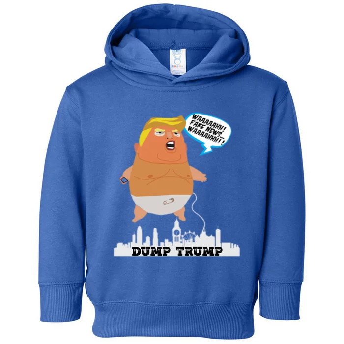 Dump Trump Fake News Gift Toddler Hoodie