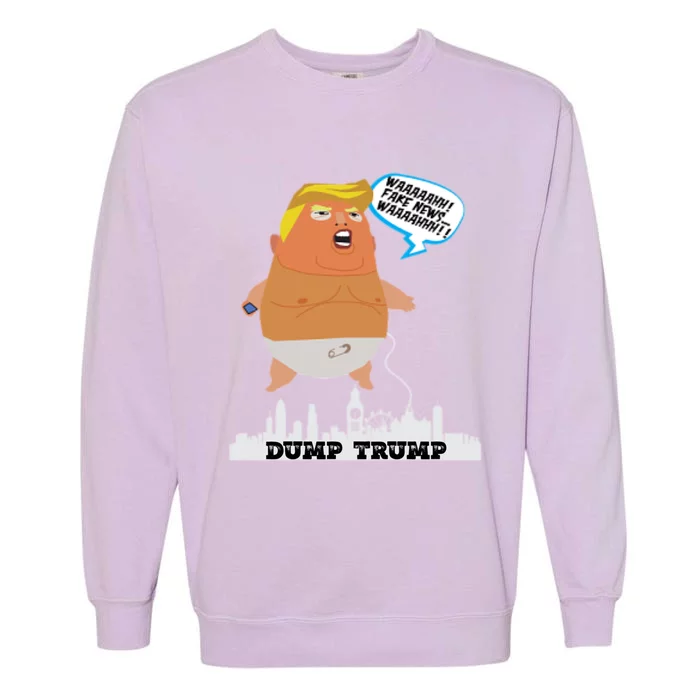 Dump Trump Fake News Gift Garment-Dyed Sweatshirt