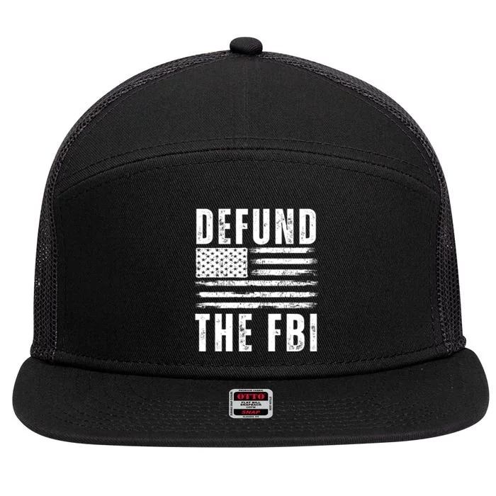 Defund The FBI Conservative 7 Panel Mesh Trucker Snapback Hat