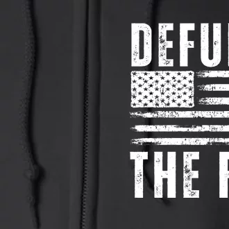 Defund The FBI Conservative Full Zip Hoodie