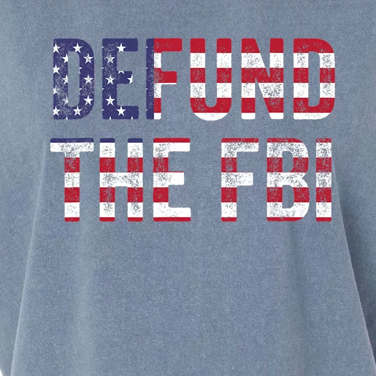 Defund The FBI American Flag Republican Garment-Dyed Women's Muscle Tee