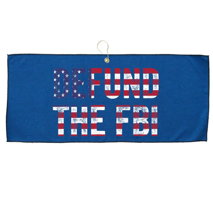 Defund The FBI American Flag Republican Large Microfiber Waffle Golf Towel