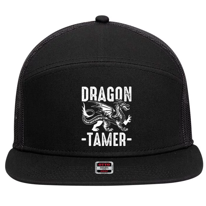 Dragon Tamer funny animal lovers 7 Panel Mesh Trucker Snapback Hat