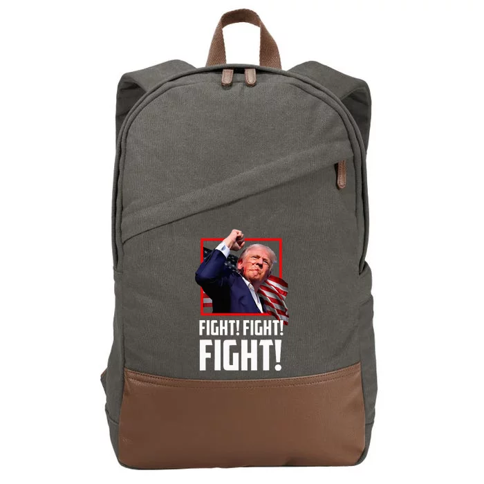 Donald Trump Fight Fighting Fighters Supporters Americans Cotton Canvas Backpack