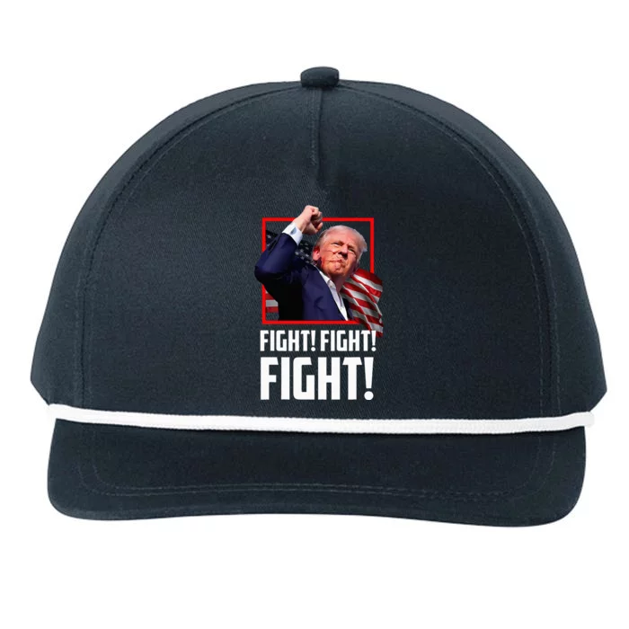 Donald Trump Fight Fighting Fighters Supporters Americans Snapback Five-Panel Rope Hat