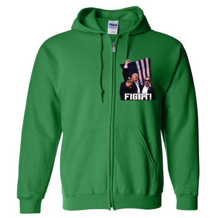 Donald Trump Fight Fighting Fighters Supporters Americans Full Zip Hoodie