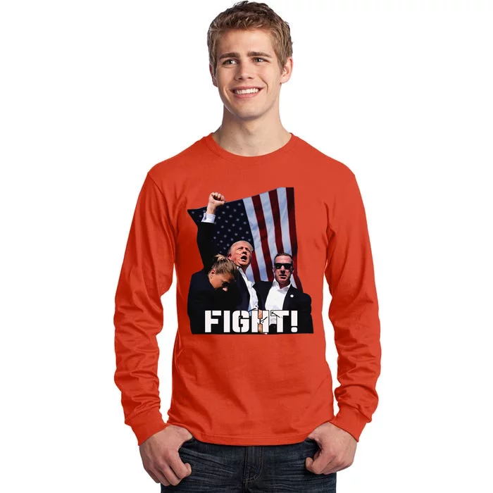 Donald Trump Fight Fighting Fighters Supporters Americans Tall Long Sleeve T-Shirt