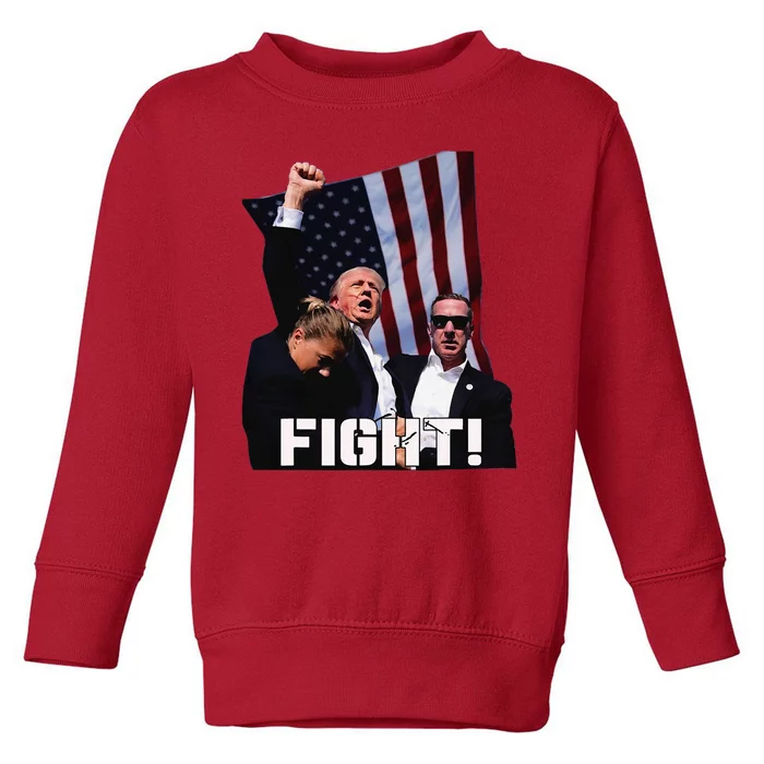 Donald Trump Fight Fighting Fighters Supporters Americans Toddler Sweatshirt