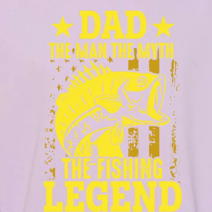 Dad The Fishing Legend Garment-Dyed Sweatshirt