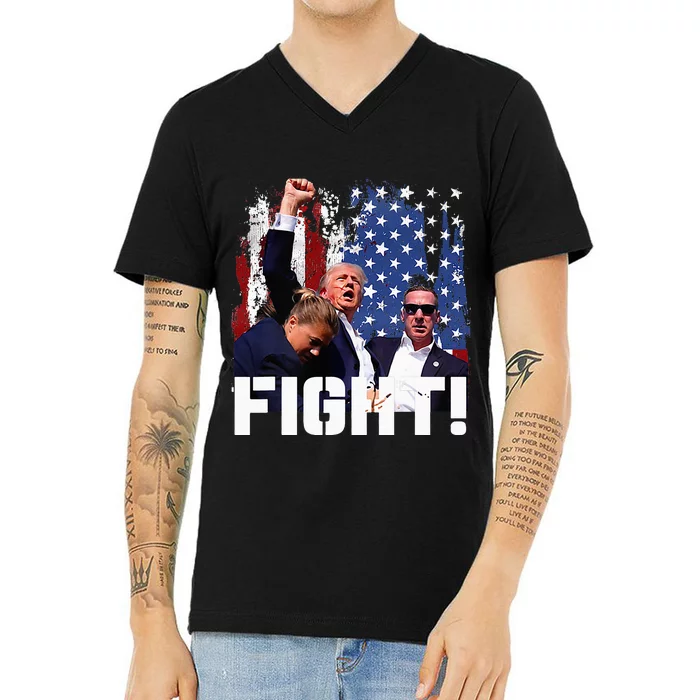 Donald Trump Fist Pump V-Neck T-Shirt