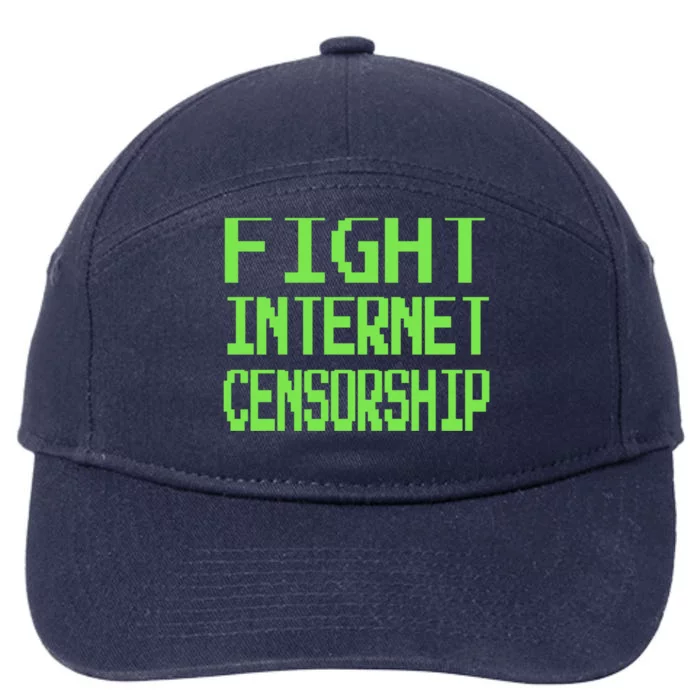 Defend The First Adt Fight Internet Censorship Meme Cool Gift 7-Panel Snapback Hat