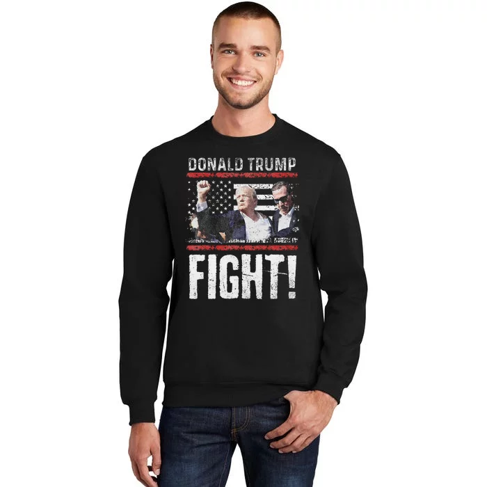 Donald Trump Fist American Flag Trump Fight Sweatshirt