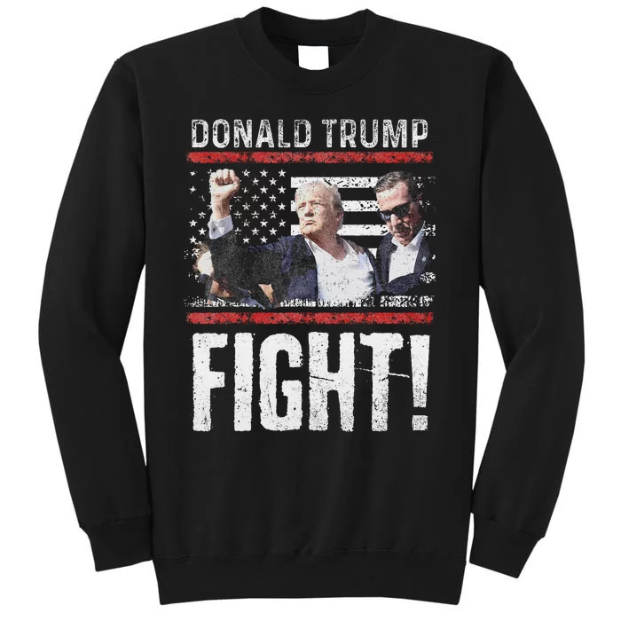 Donald Trump Fist American Flag Trump Fight Sweatshirt