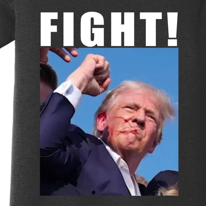 Donald Trump Fight! Trump Shot Trump Rally 7 13 2024 Baby Bodysuit