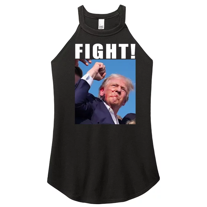 Donald Trump Fight! Trump Shot Trump Rally 7 13 2024 Women’s Perfect Tri Rocker Tank