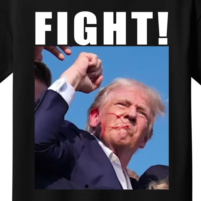 Donald Trump Fight! Trump Shot Trump Rally 7 13 2024 Kids T-Shirt