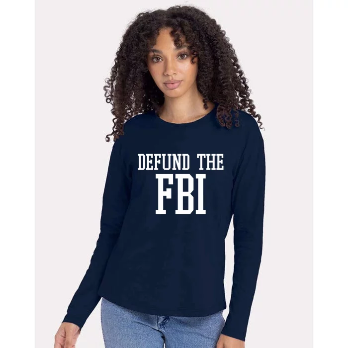 Defund The FBI Civil Rights Womens Cotton Relaxed Long Sleeve T-Shirt