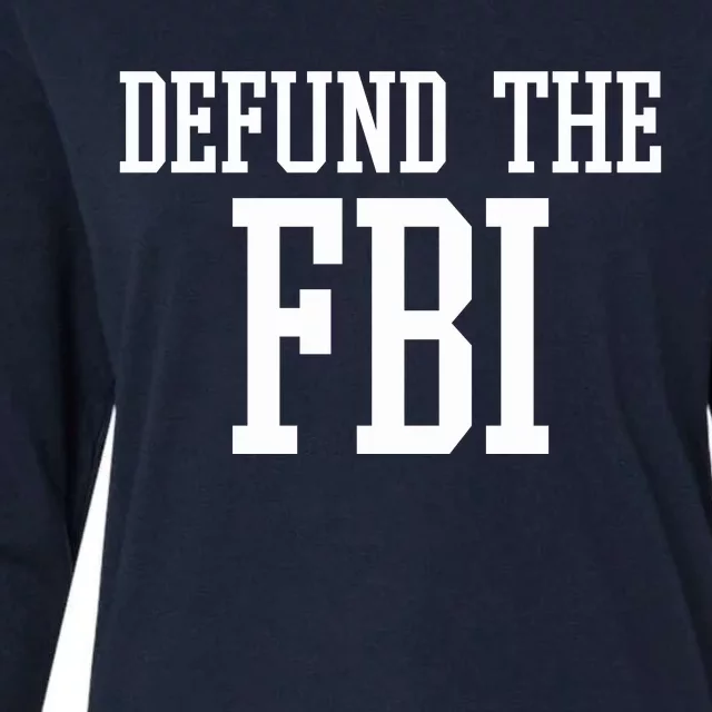 Defund The FBI Civil Rights Womens Cotton Relaxed Long Sleeve T-Shirt