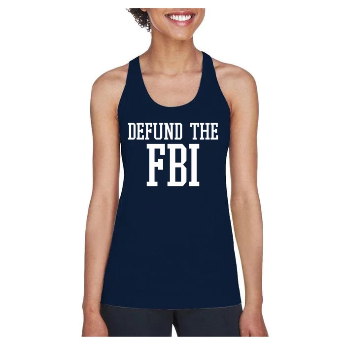 Defund The FBI Civil Rights Women's Racerback Tank