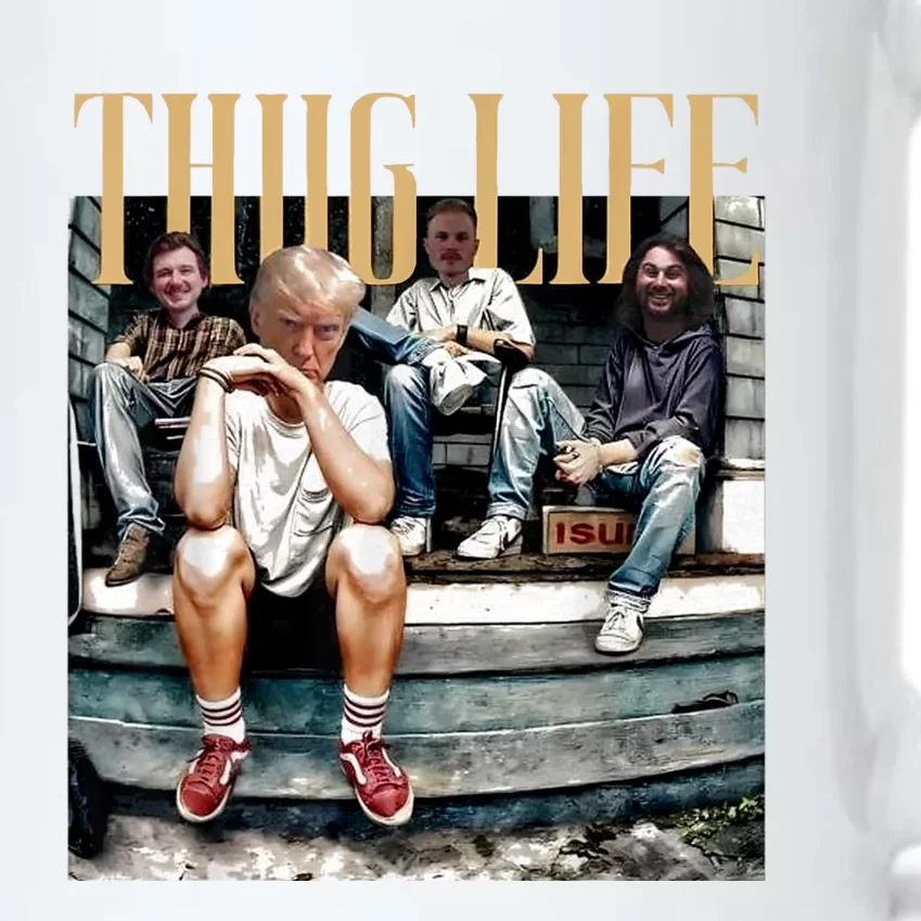 Donald Trump Friends Thug Life Black Color Changing Mug