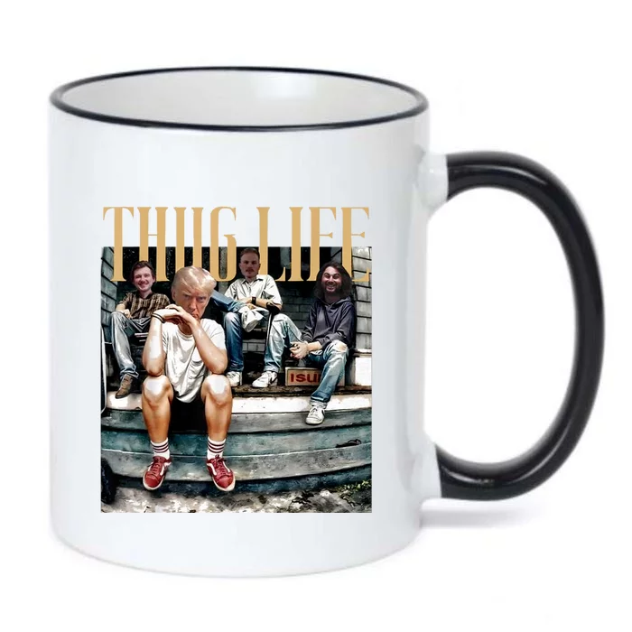 Donald Trump Friends Thug Life Black Color Changing Mug