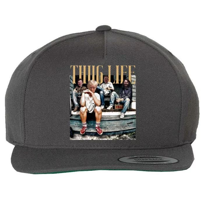 Donald Trump Friends Thug Life Wool Snapback Cap