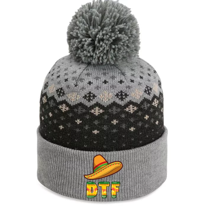 Down To Fiesta Funny Mexican Party Funny Cinco De Mayo The Baniff Cuffed Pom Beanie