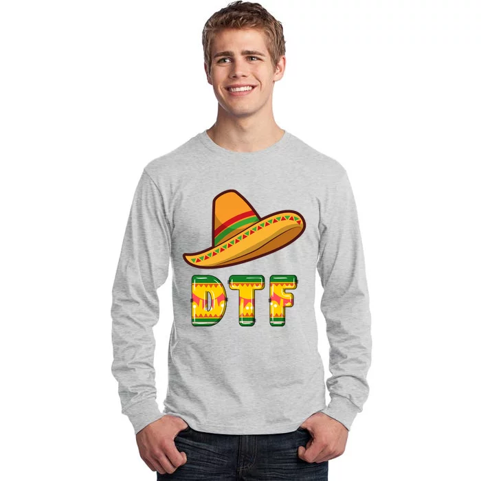 Down To Fiesta Funny Mexican Party Funny Cinco De Mayo Tall Long Sleeve T-Shirt