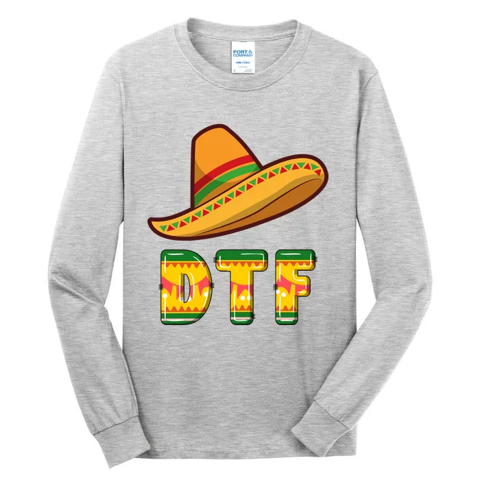 Down To Fiesta Funny Mexican Party Funny Cinco De Mayo Tall Long Sleeve T-Shirt