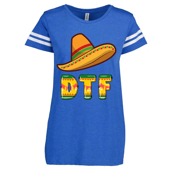 Down To Fiesta Funny Mexican Party Funny Cinco De Mayo Enza Ladies Jersey Football T-Shirt