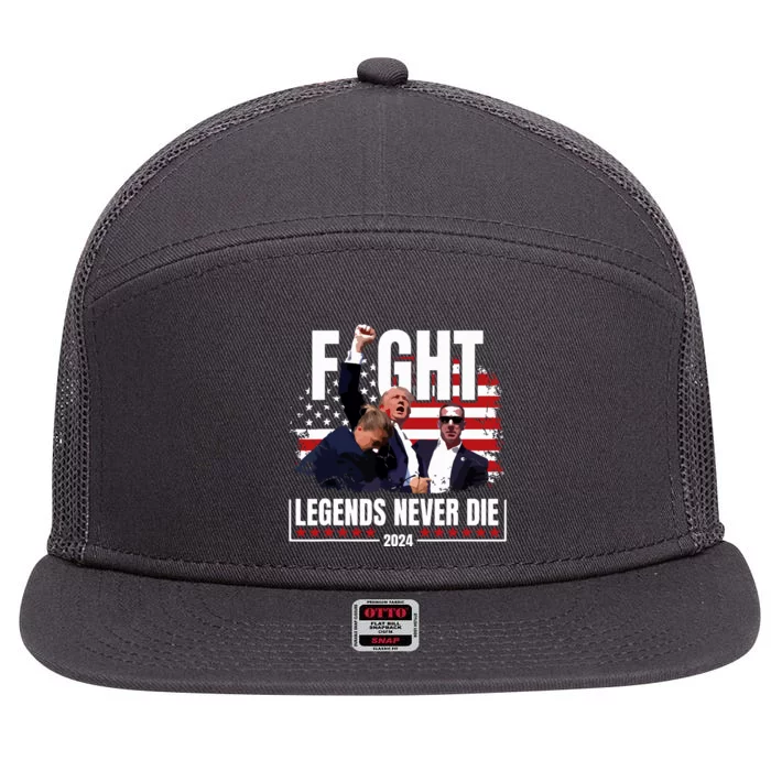 Donald Trump Fight Fighting Fighters Supporters Americans 7 Panel Mesh Trucker Snapback Hat