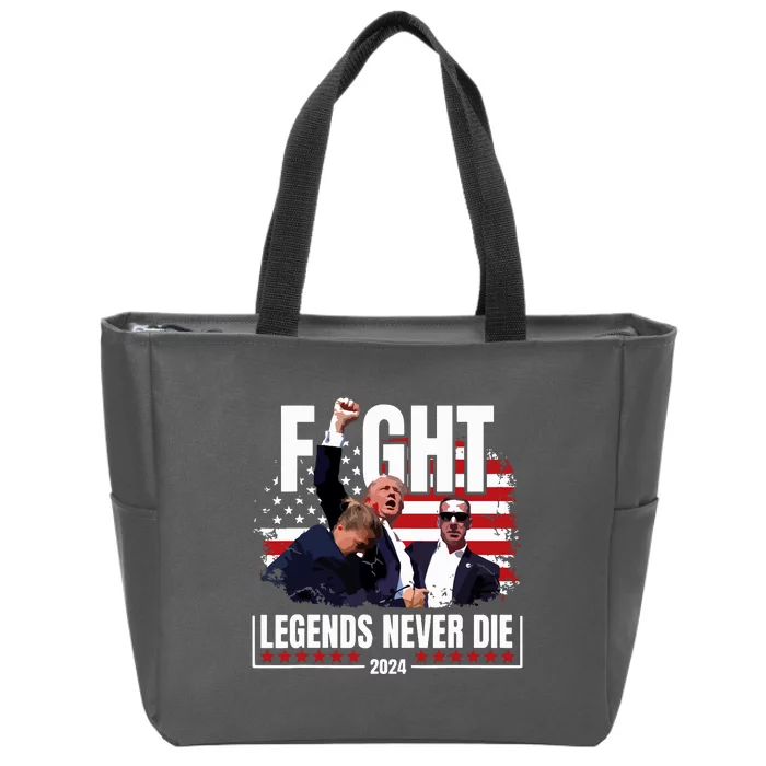 Donald Trump Fight Fighting Fighters Supporters Americans Zip Tote Bag