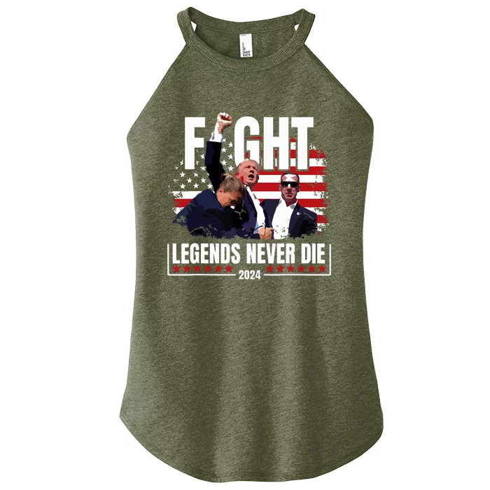 Donald Trump Fight Fighting Fighters Supporters Americans Women’s Perfect Tri Rocker Tank