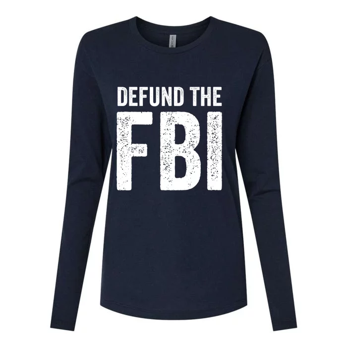 Defund The FBI Womens Cotton Relaxed Long Sleeve T-Shirt