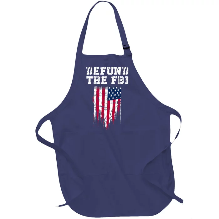 Defund The FBI Federal Bureau Anti FBI Corruption Full-Length Apron With Pocket