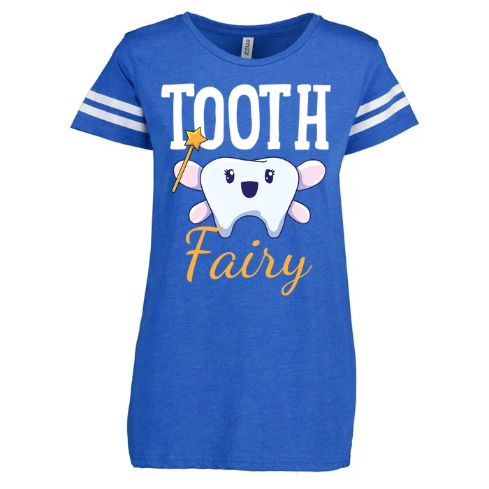 Dentist Tooth Fairy Dental Pediatric Dentist Funny Gift Enza Ladies Jersey Football T-Shirt