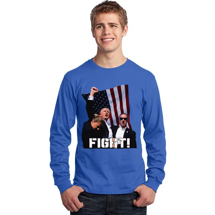 Donald Trump Fight Fighting Fighters Supporters Americans Tall Long Sleeve T-Shirt