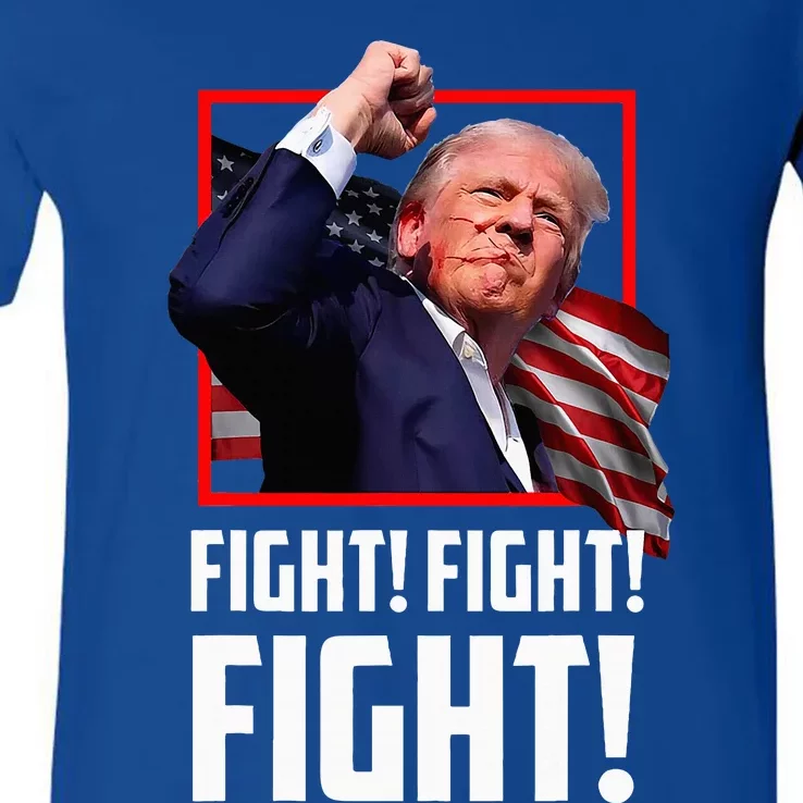 Donald Trump Fight Fighting Fighters Supporters Americans V-Neck T-Shirt