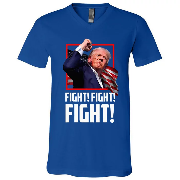 Donald Trump Fight Fighting Fighters Supporters Americans V-Neck T-Shirt