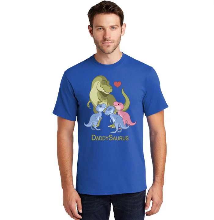 Daddysaurus Trex Father And Dinosaur Cute Gift Tall T-Shirt