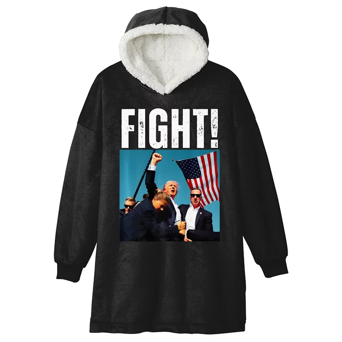 Donald Trump Fight Fist 2024 Premium Hooded Wearable Blanket