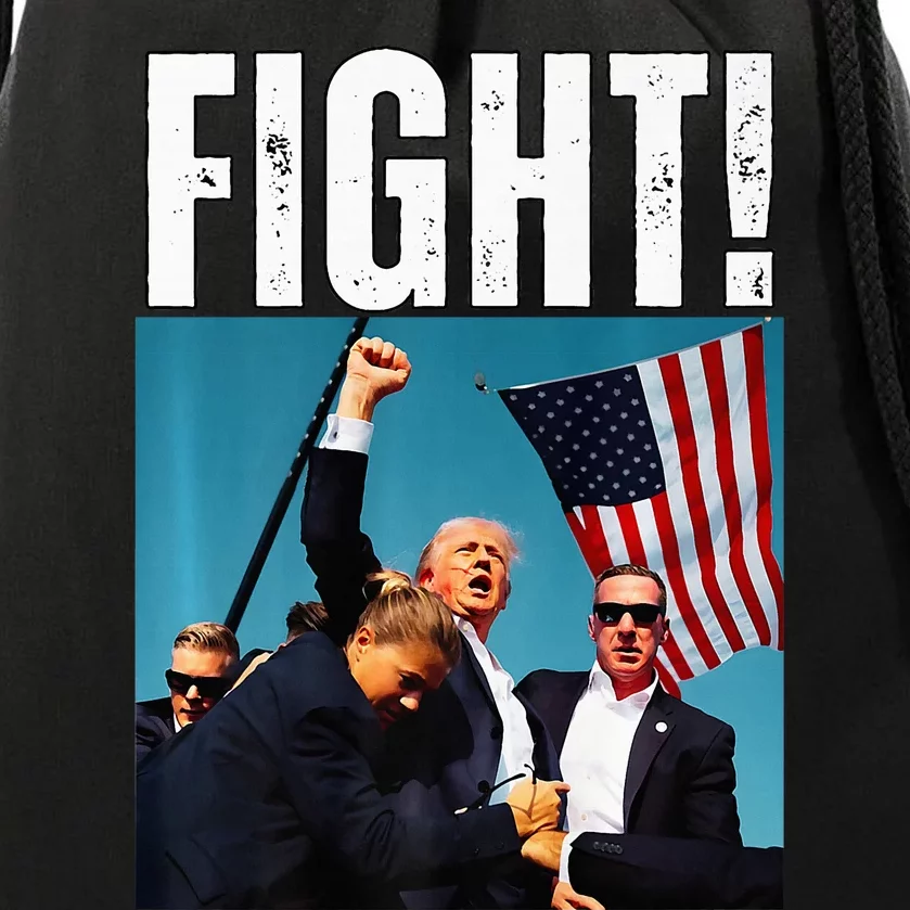 Donald Trump Fight Fist 2024 Premium Drawstring Bag