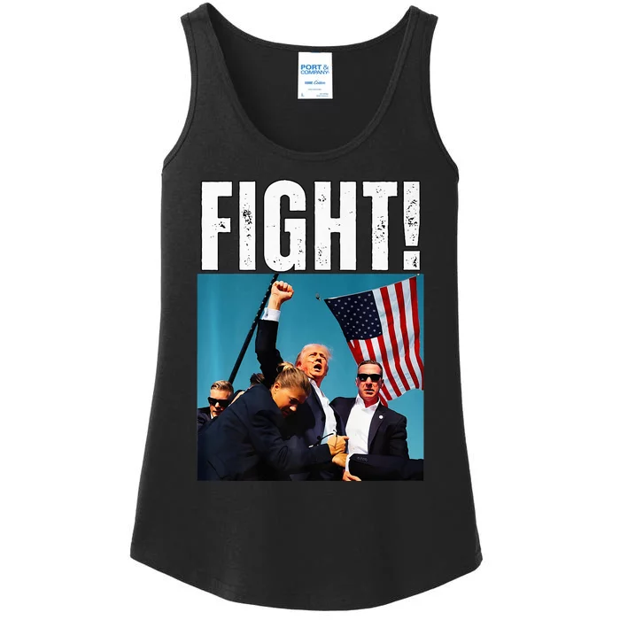 Donald Trump Fight Fist 2024 Premium Ladies Essential Tank