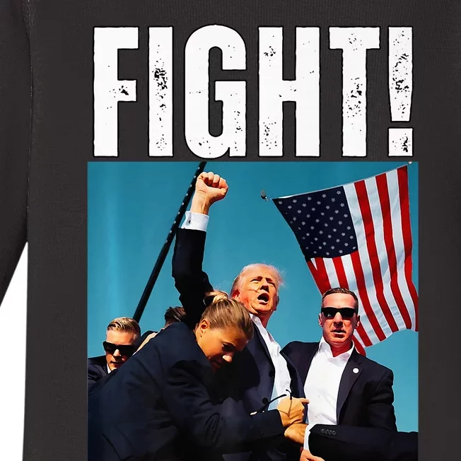 Donald Trump Fight Fist 2024 Premium Baby Long Sleeve Bodysuit