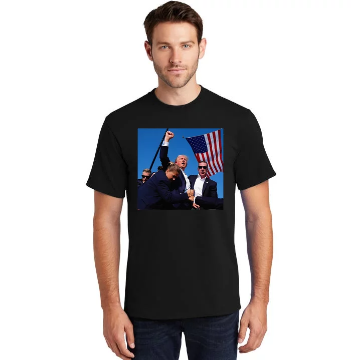 Donald Trump Fight Fist 2024 Tall T-Shirt